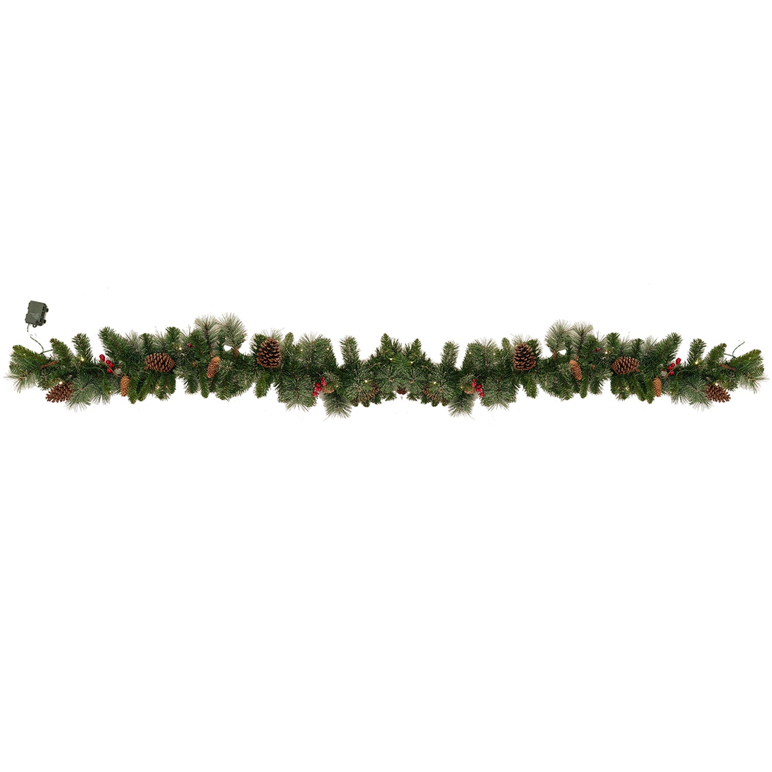 DICTROLUX - Ghirlanda Natalizia Luminosa 50 Led Bianco Caldo - Lunghezza 270 cm